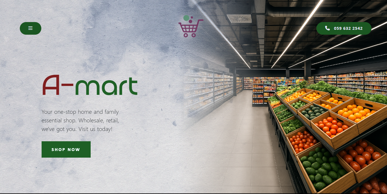 Image of A-Mart Website by Evans Teye